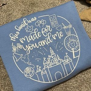 Disneyland small shop “this land was made for you and me” sweatshirt!
